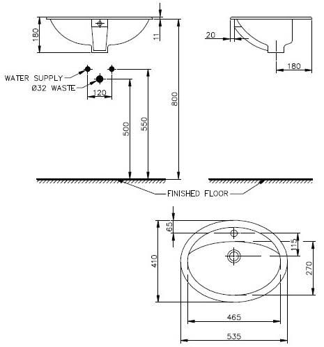 Bản vẽ lavabo Nahm SVW2280545XN01 Dương Vành