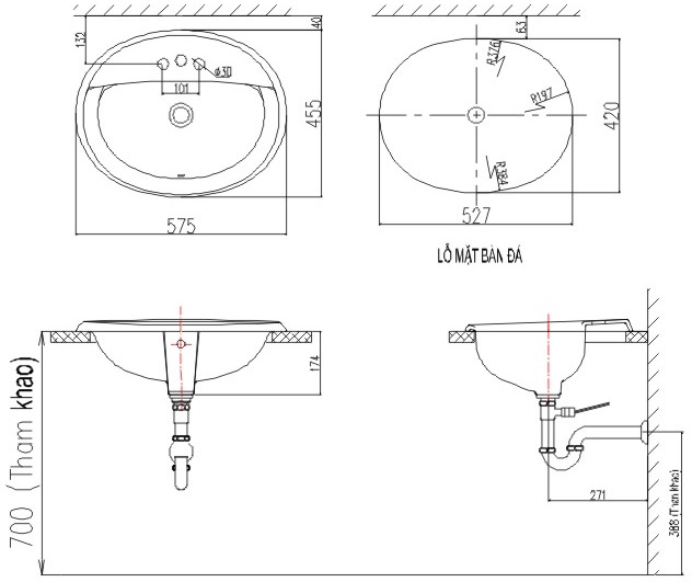 ban-ve-lavabo-inax-al-2395 Bản vẽ kỹ thuật chậu lavabo AL-2395V
