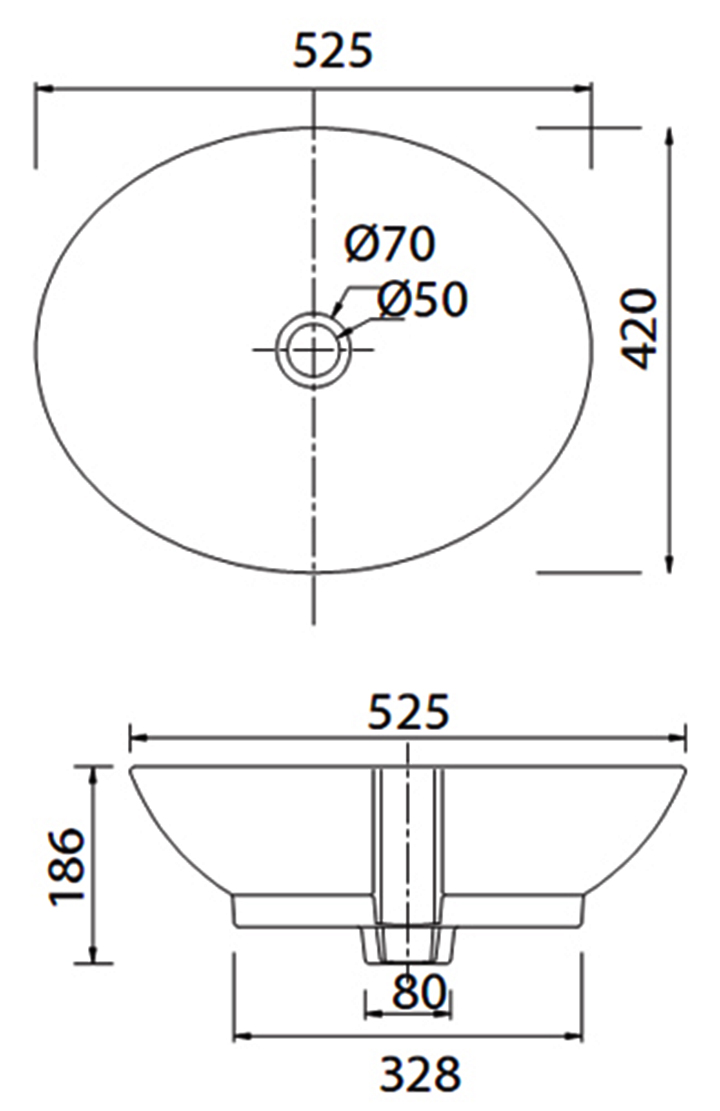 Bản vẽ kỹ thuật chậu rửa mặt BS415