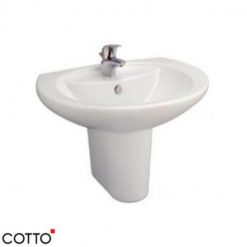 Chậu Rửa Mặt Lavabo COTTO C0107/C420 Alice Chân Ngắn Chậu Rửa Lavabo
