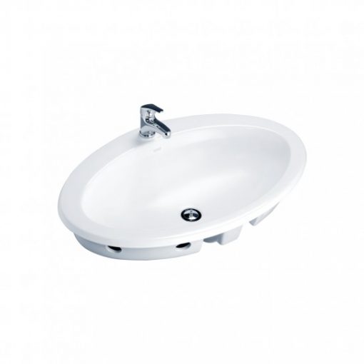 Chậu Rửa Lavabo COTTO C019 Ellipse Dương Vành Chậu Rửa Lavabo