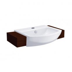 Chậu Lavabo COTTO C02427 Tetragon Bán Âm Bàn Chậu Rửa Lavabo