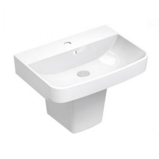 Bộ Chậu Rửa Lavabo Và Chân Ngắn Treo Tường Viglacera CD58 V58